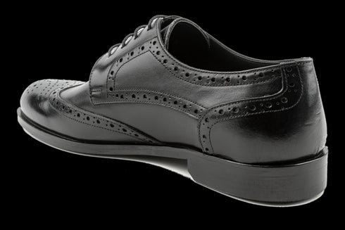 Handmade Derby Shoes Brogued & Wingtip Design